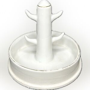 Vintage Ardalt Lenwile Porcelain Ring Tree Jewelry Dish Hand Painted Japan